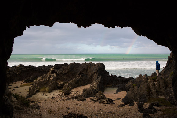 First peak from the shelter of the cave