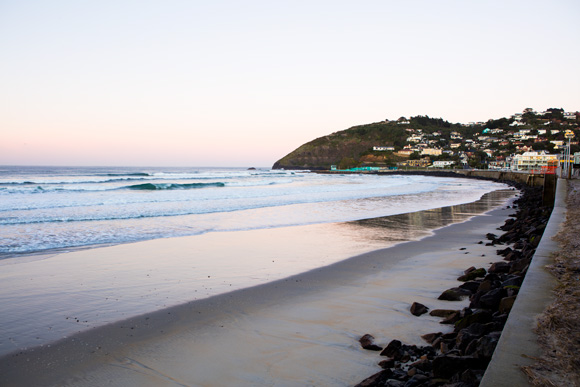 Waves in the corner at dawn