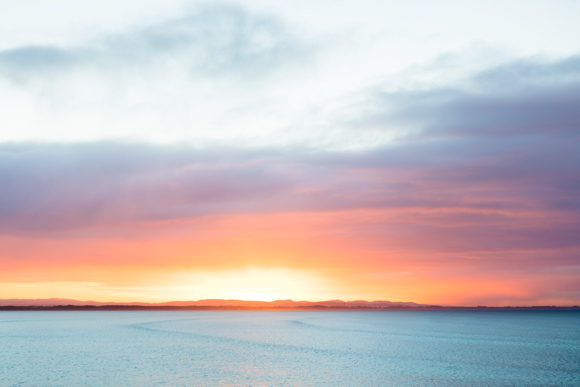 Swell lines at dawn, Riverton Rocks