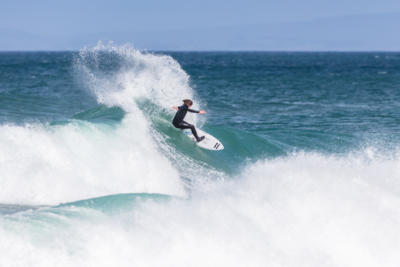 Elliott Brown spilling some Pacific Ocean