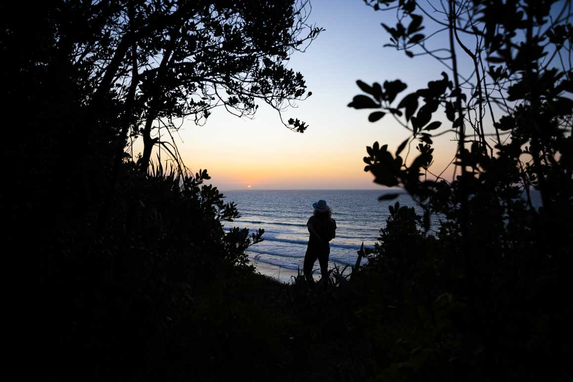 Gemma and a Back Beach sunset