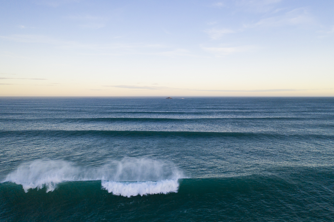 Ground swell at dusk