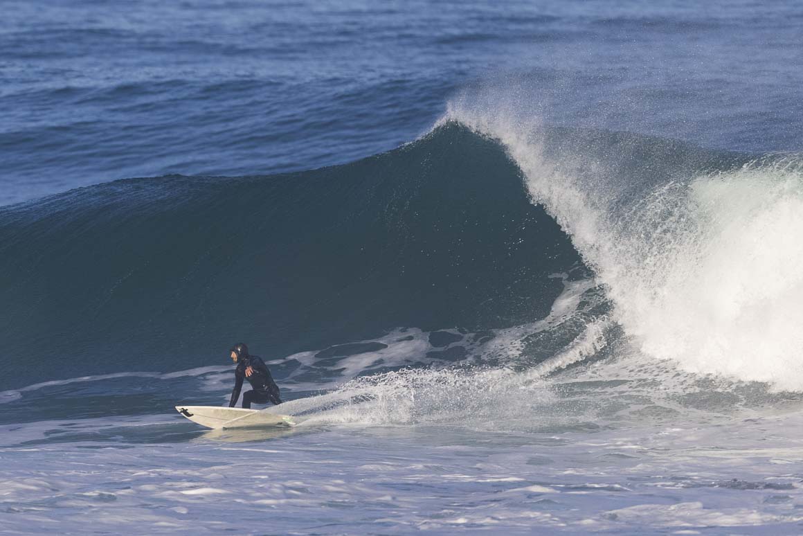 Luke Murphy loading up the heels
