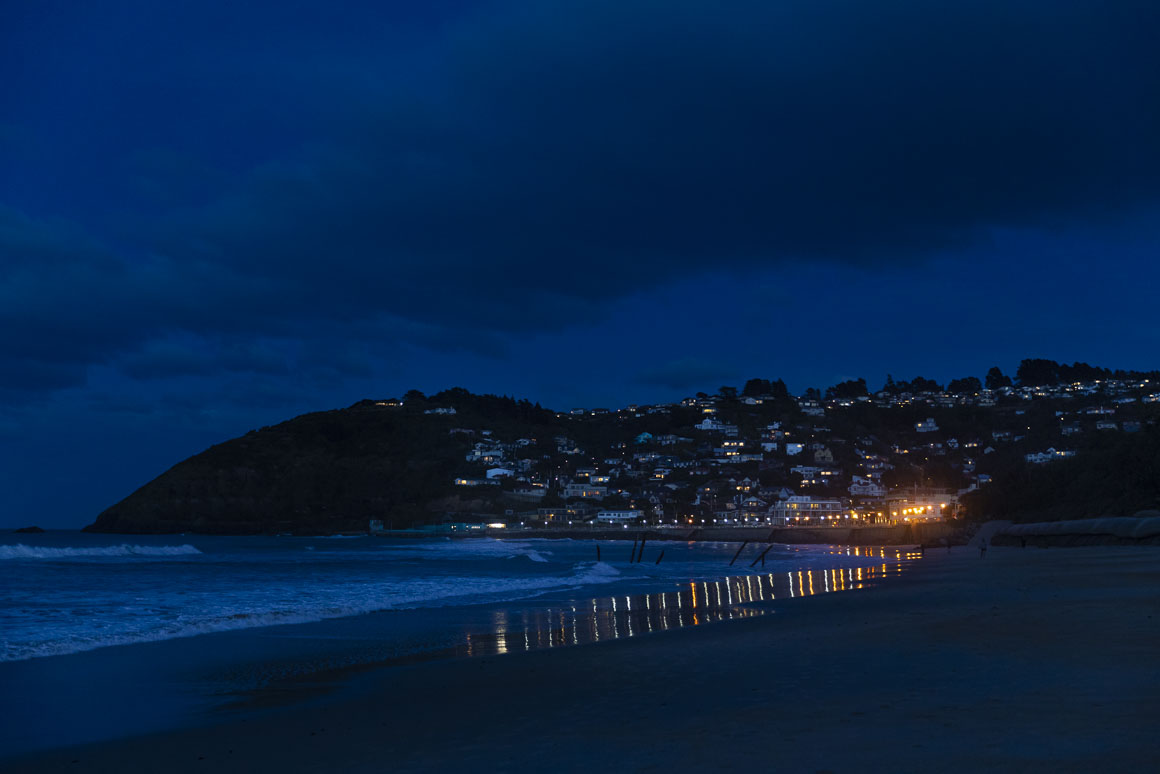 Pre-dawn lights on the 9012 hill