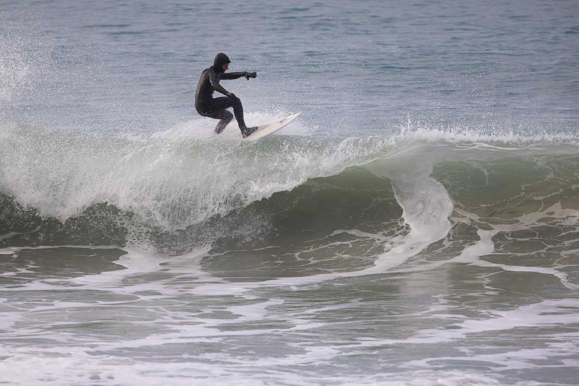Luke Griffin floating a section