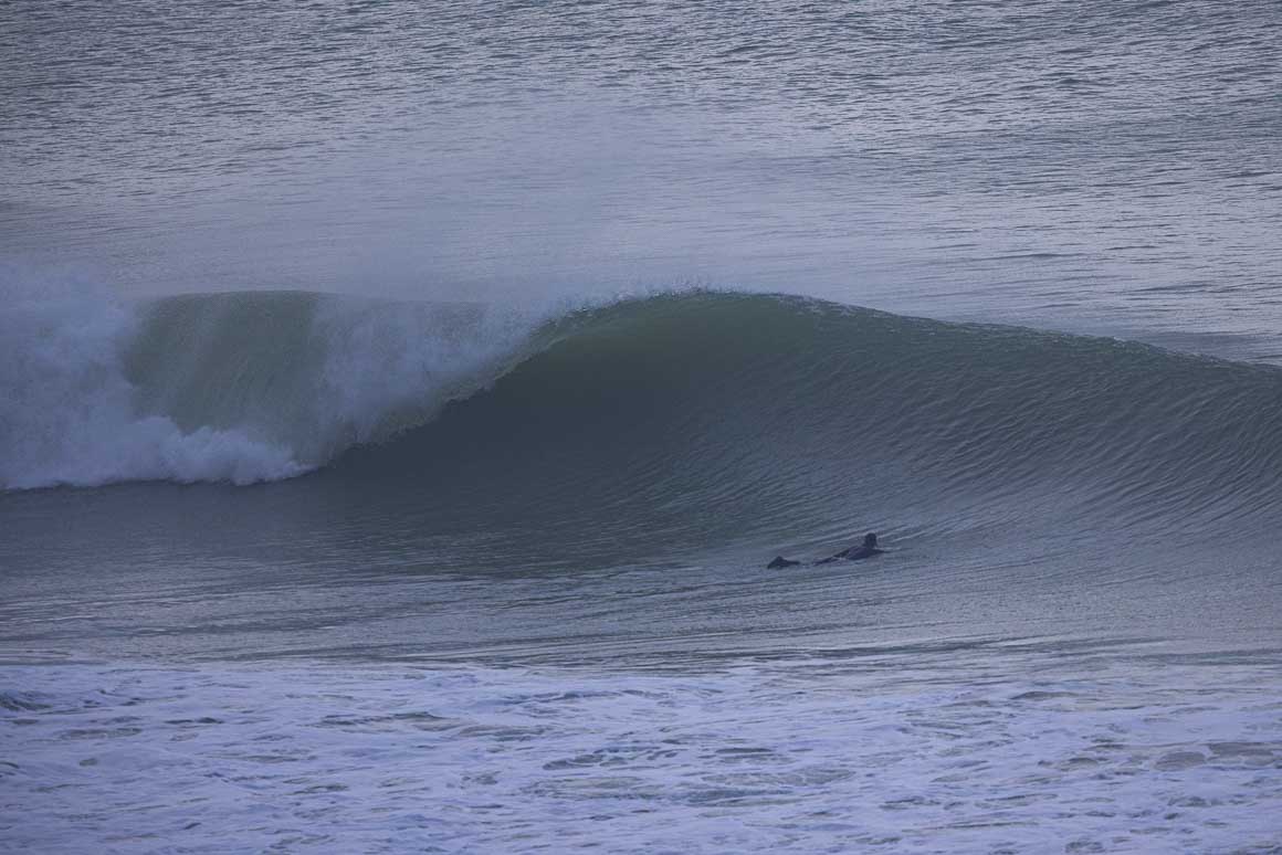 The paddle out in the rain