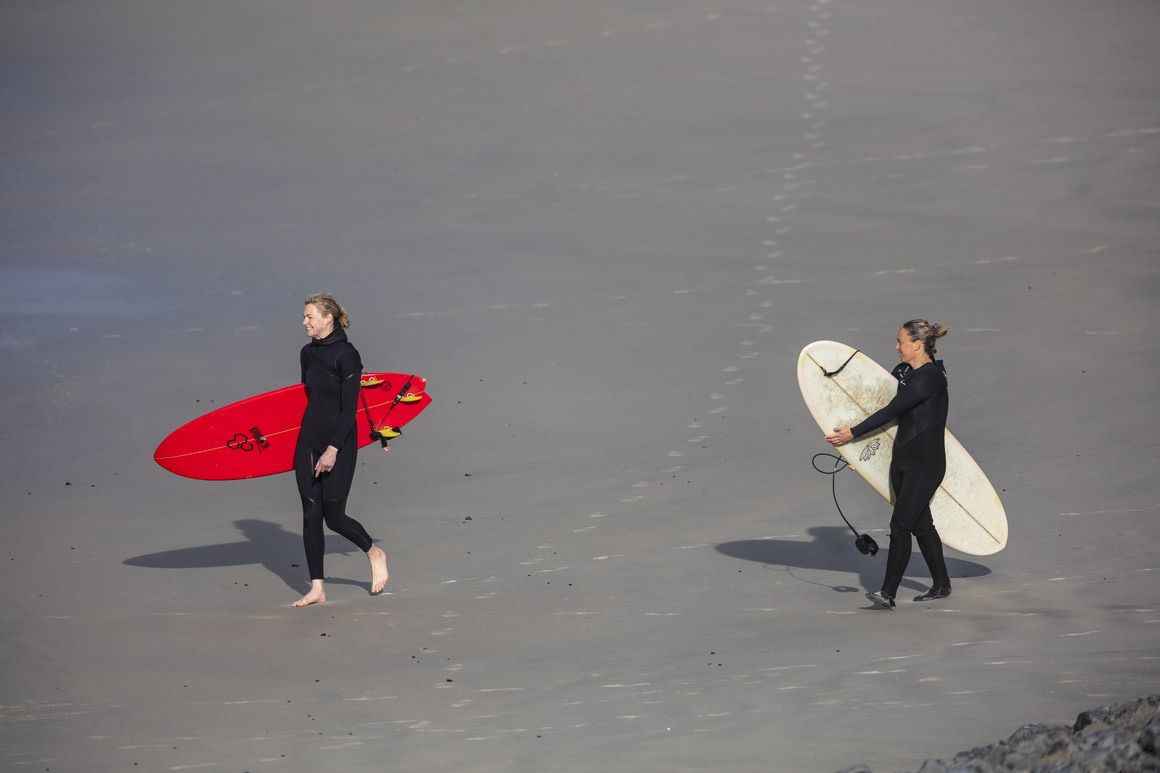 Surf coaches: Claire and Tash