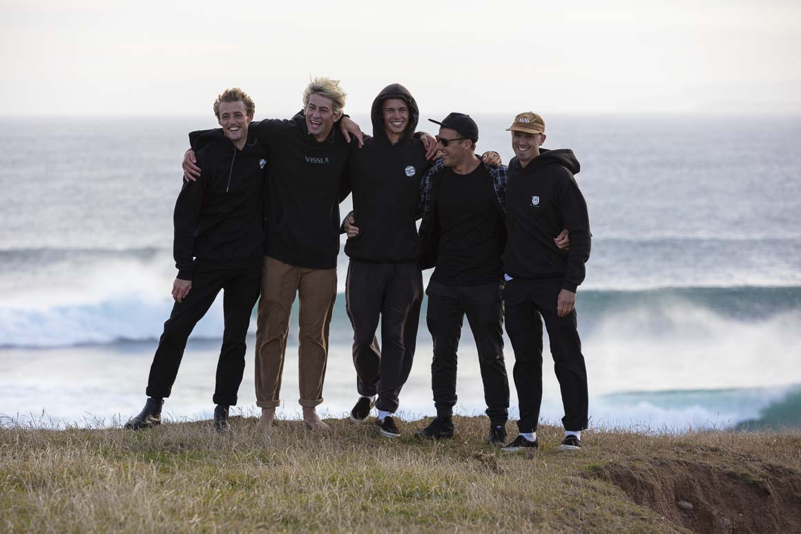 The team, from left: Daniel Farr, Taylor Hutchison, Caleb Cutmore, Paul Moretti, Darren Celliers