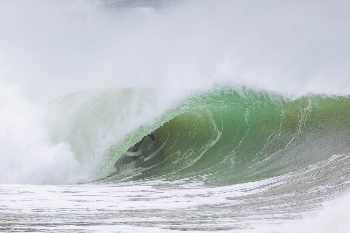 Jamie deep on a wave in the corner where he loved to surf