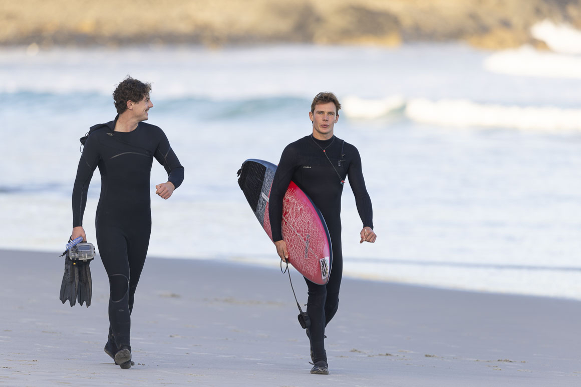 Isaac and Jacko off to make a surf film