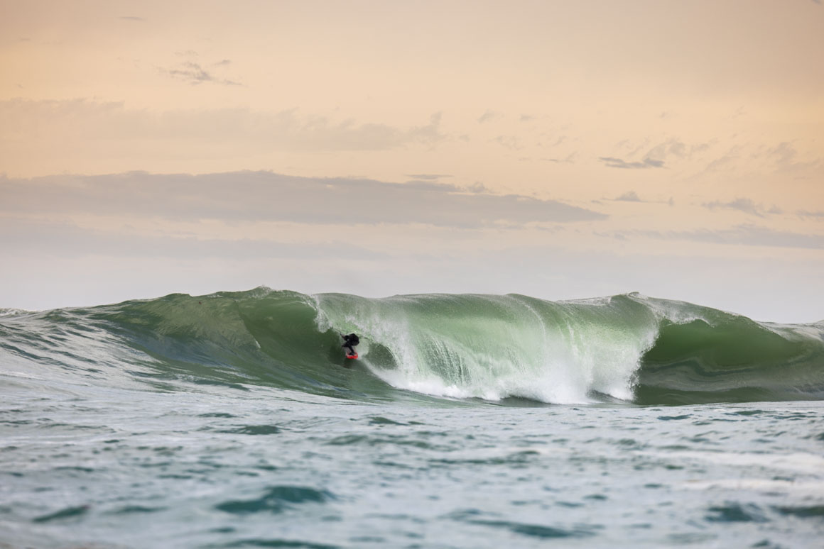 Sam getting a sneaky barrel