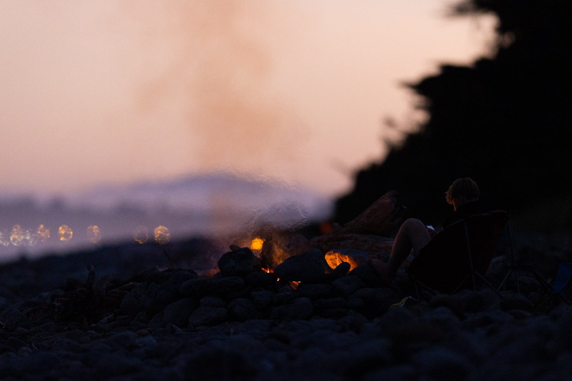 Campfire glow