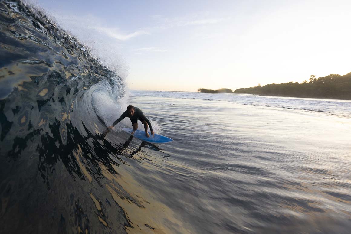 Josh Edington-Lalande hunting tubes at dusk