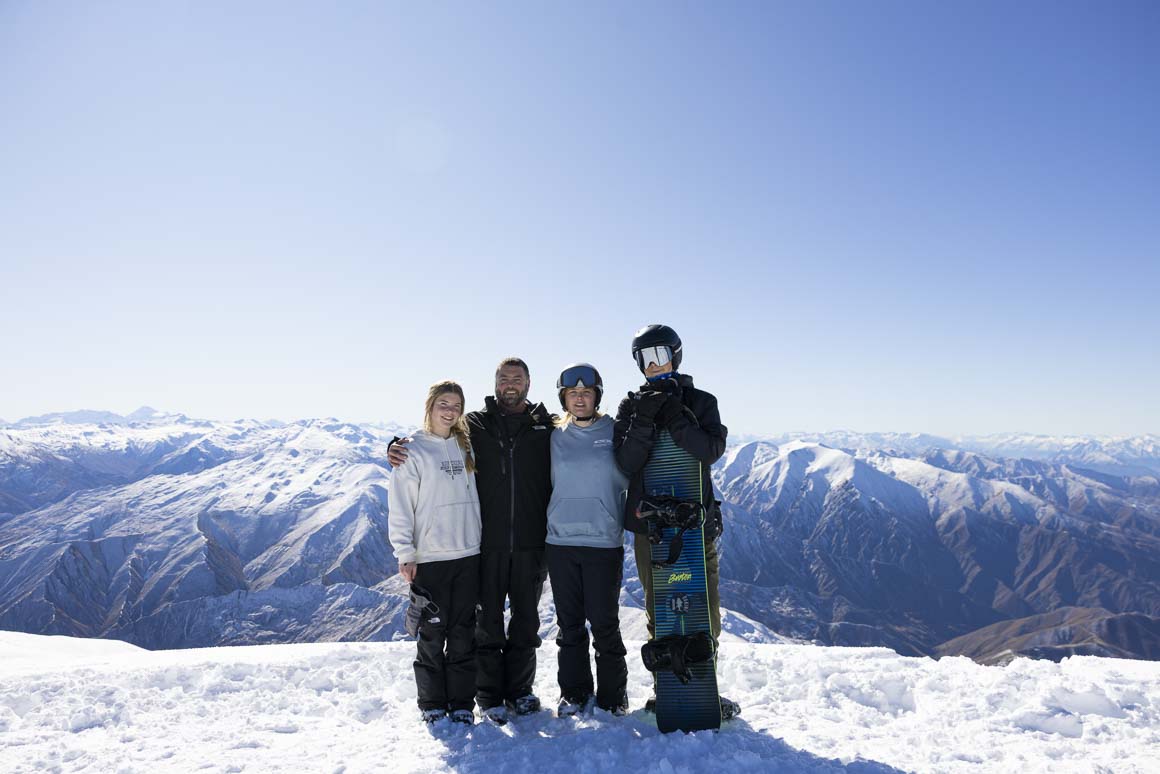 The Morrison mob atop Mt Cardrona