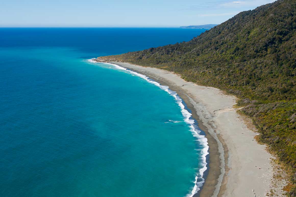 An arc of beautiful, untouched West Coast