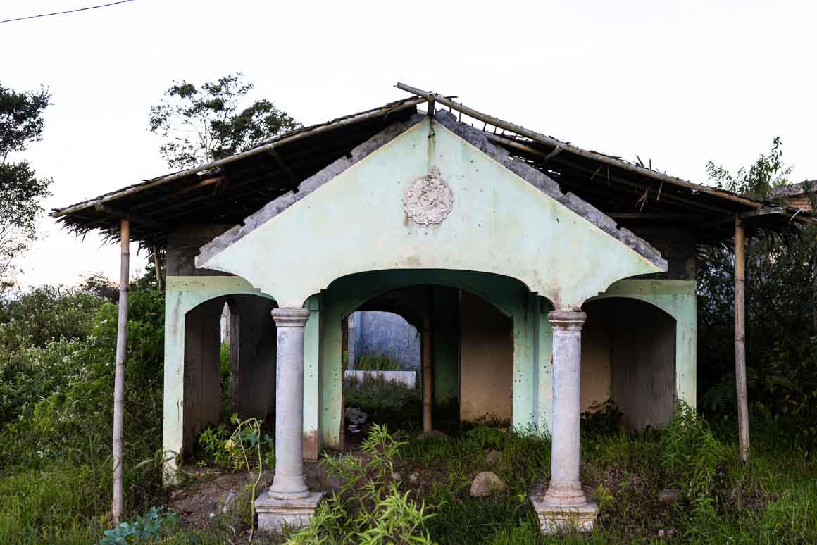 Abandoned home at the foot of Mt Sinabung